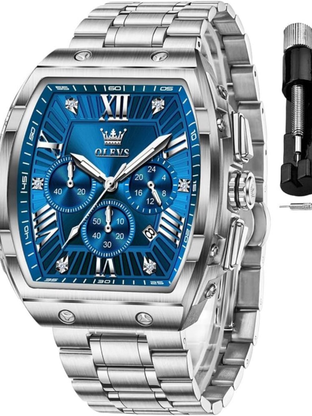 Stylish Men's Analog Chronograph Dress Watch - Waterproof, Luminous, Leather